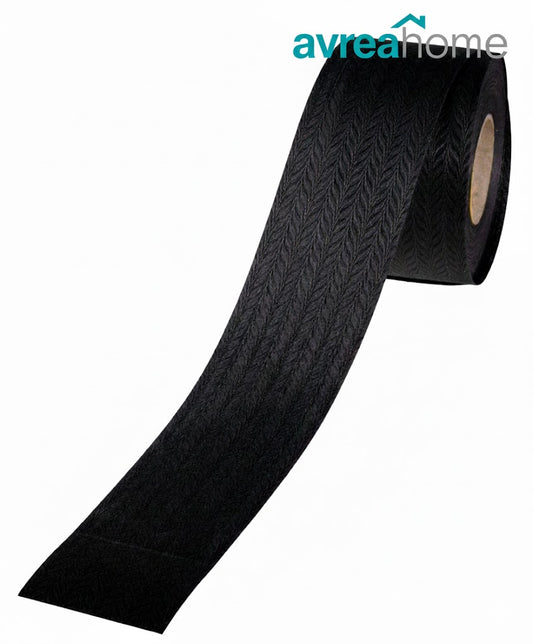 89mm (3.5") VERTICAL BLIND FABRIC. FULL ROLL. 100M. FEATHERWEAVE BLACK